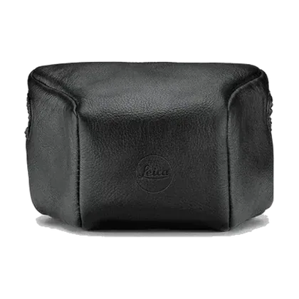 Etui pouch cuir noir court