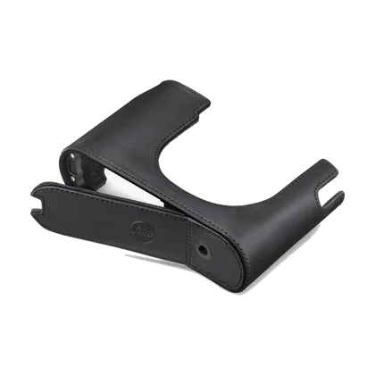 Demi-étuit Cuir noir pour Leica Q3