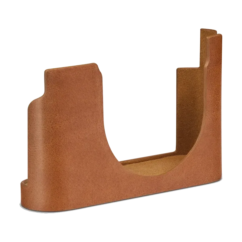 Demi étui cuir cognac pour D-Lux 8