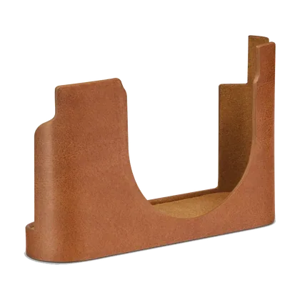 Demi étui cuir cognac pour D-Lux 8