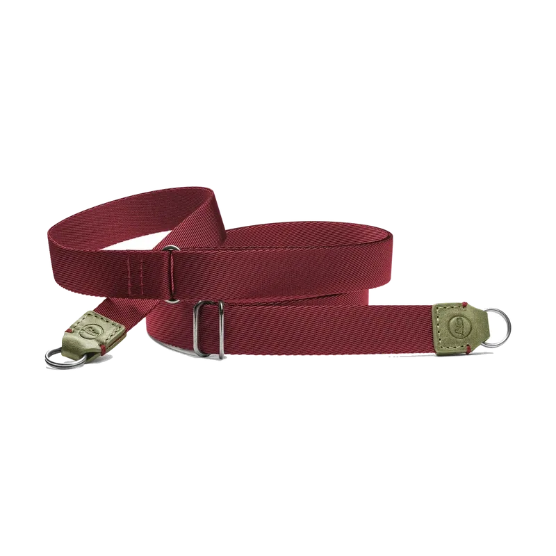 Strap Leica tissu et cuir Bordeaux/Olive