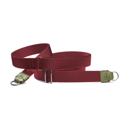 Strap Leica tissu et cuir Bordeaux/Olive