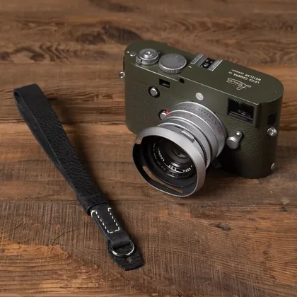 Full Leather Camera Wrist Strap 000 (Cura Split Ring)