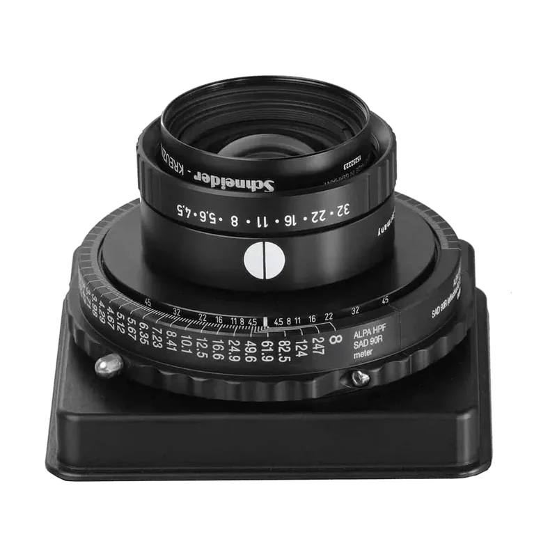 Schneider Apo-Digitar 4,5/90 mm SB34 dans une monture à ouverture