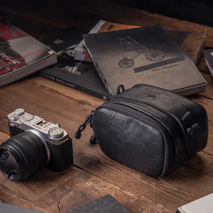 Camera Pouch ML Cuir Noir