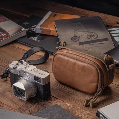 Camera Pouch M Cuir Marron