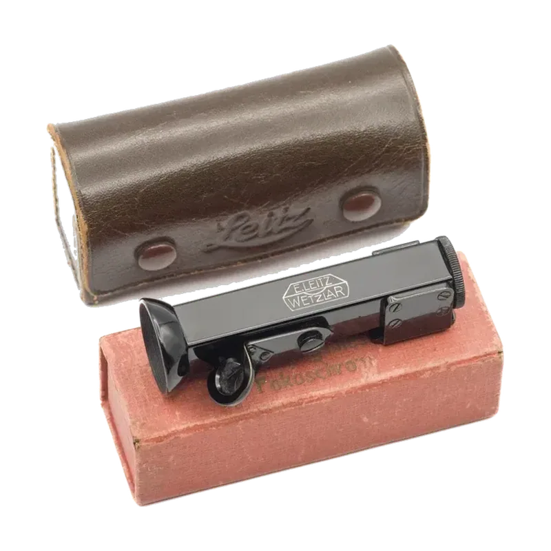 Leitz Leica WINTU viseur d'angle peinture noire laquée + boite Leica Fokoschrom + etui